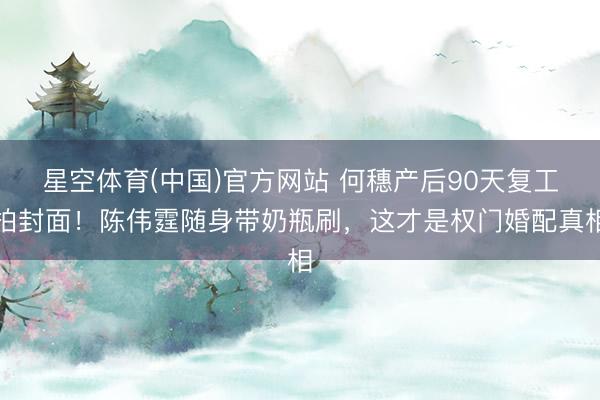 星空体育(中国)官方网站 何穗产后90天复工拍封面！陈伟霆随身带奶瓶刷，这才是权门婚配真相