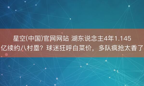 星空(中国)官网网站 湖东说念主4年1.145亿续约八村塁？球迷狂呼白菜价，多队疯抢太香了