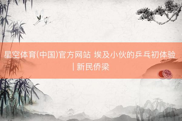 星空体育(中国)官方网站 埃及小伙的乒乓初体验 | 新民侨梁