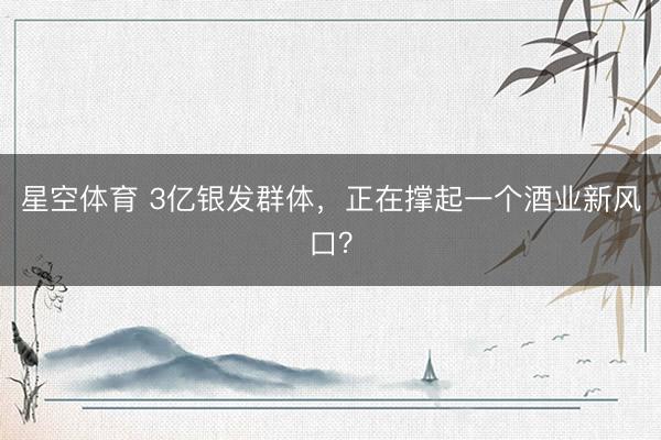 星空体育 3亿银发群体，正在撑起一个酒业新风口？