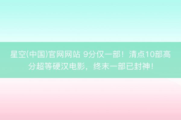 星空(中国)官网网站 9分仅一部！清点10部高分超等硬汉电影，终末一部已封神！