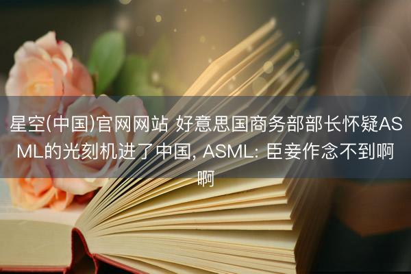星空(中国)官网网站 好意思国商务部部长怀疑ASML的光刻机进了中国， ASML: 臣妾作念不到啊